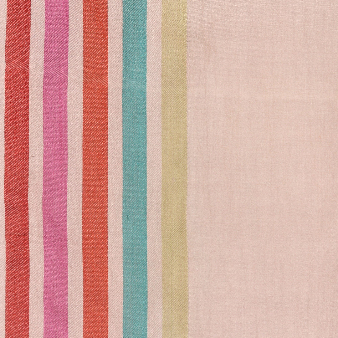 Handloomed Striped Silk Shawl in Bisque - Bisque Charm