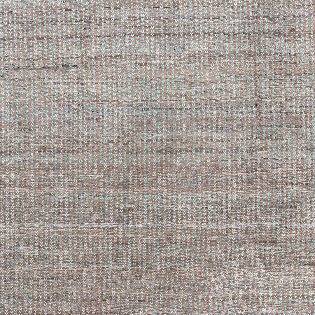Taupe Turquoise 100% Silk Throw Blanket Hand-Woven in India - Turquoise Fantasy