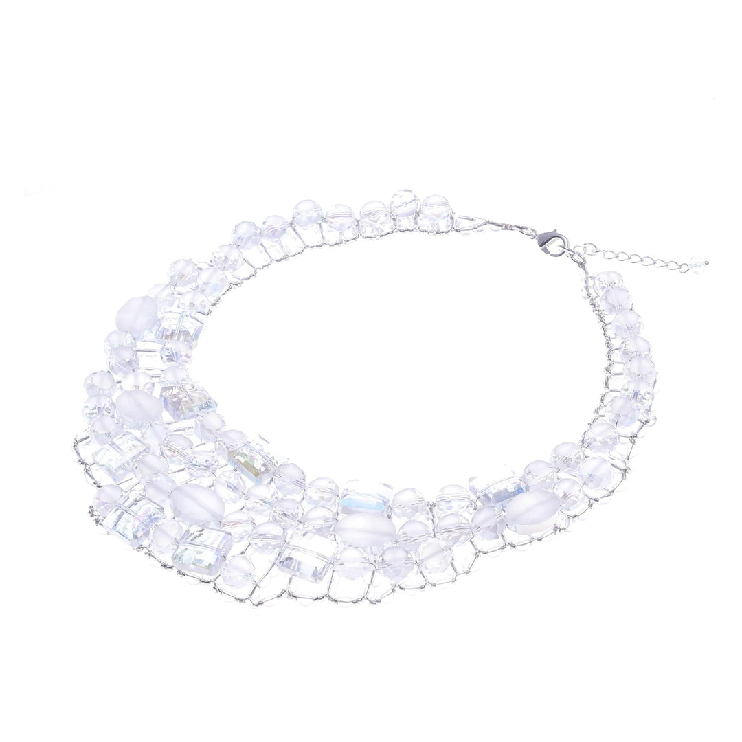 Glass Beaded Choker Necklace from Thailand - Crystallized Nights