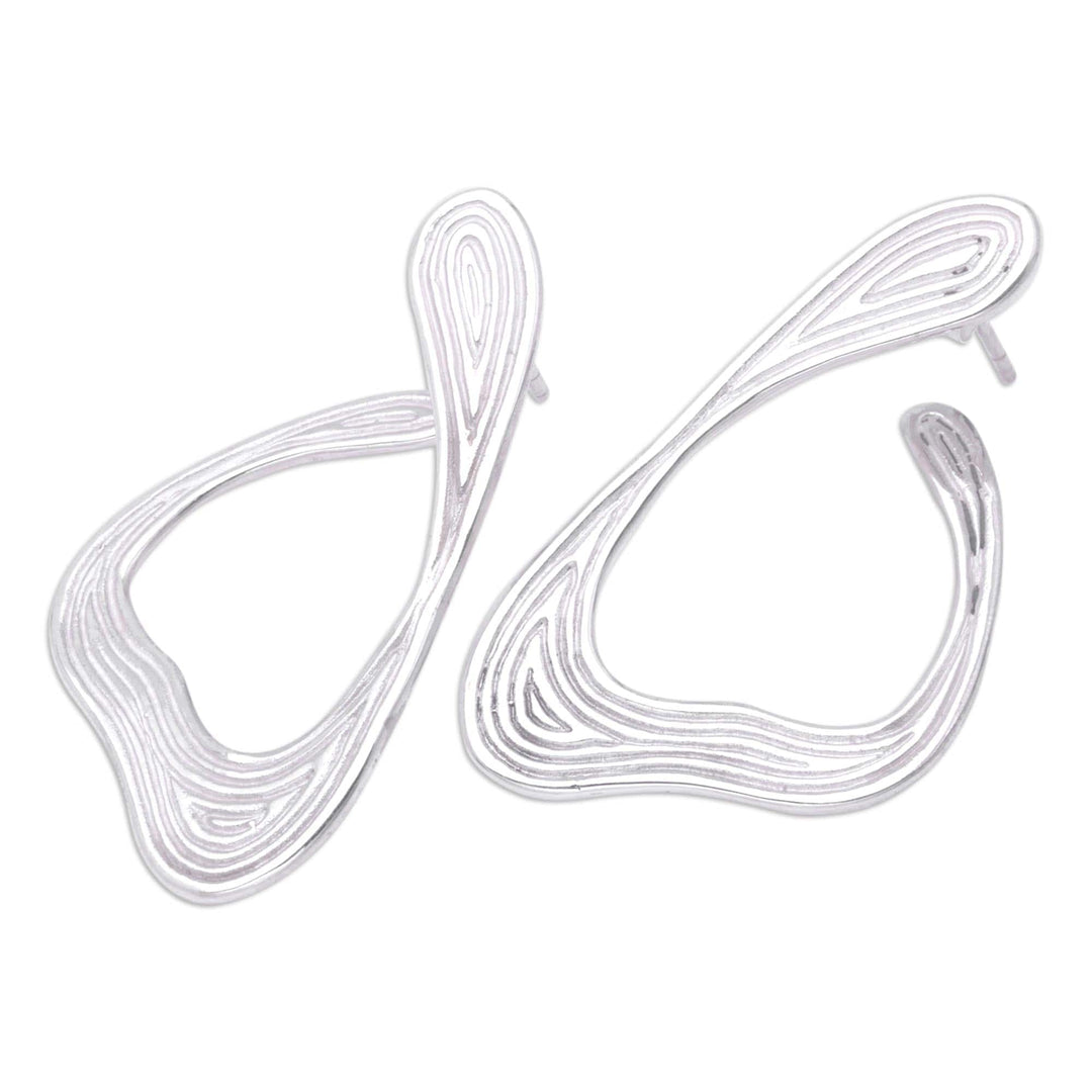 Sterling Silver Drop Earrings Handcrafted in Bali - Winding Ways