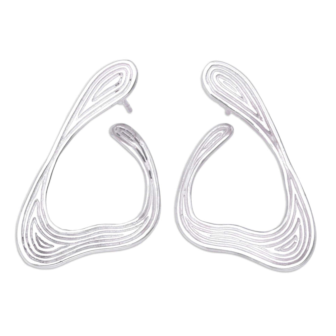 Sterling Silver Drop Earrings Handcrafted in Bali - Winding Ways