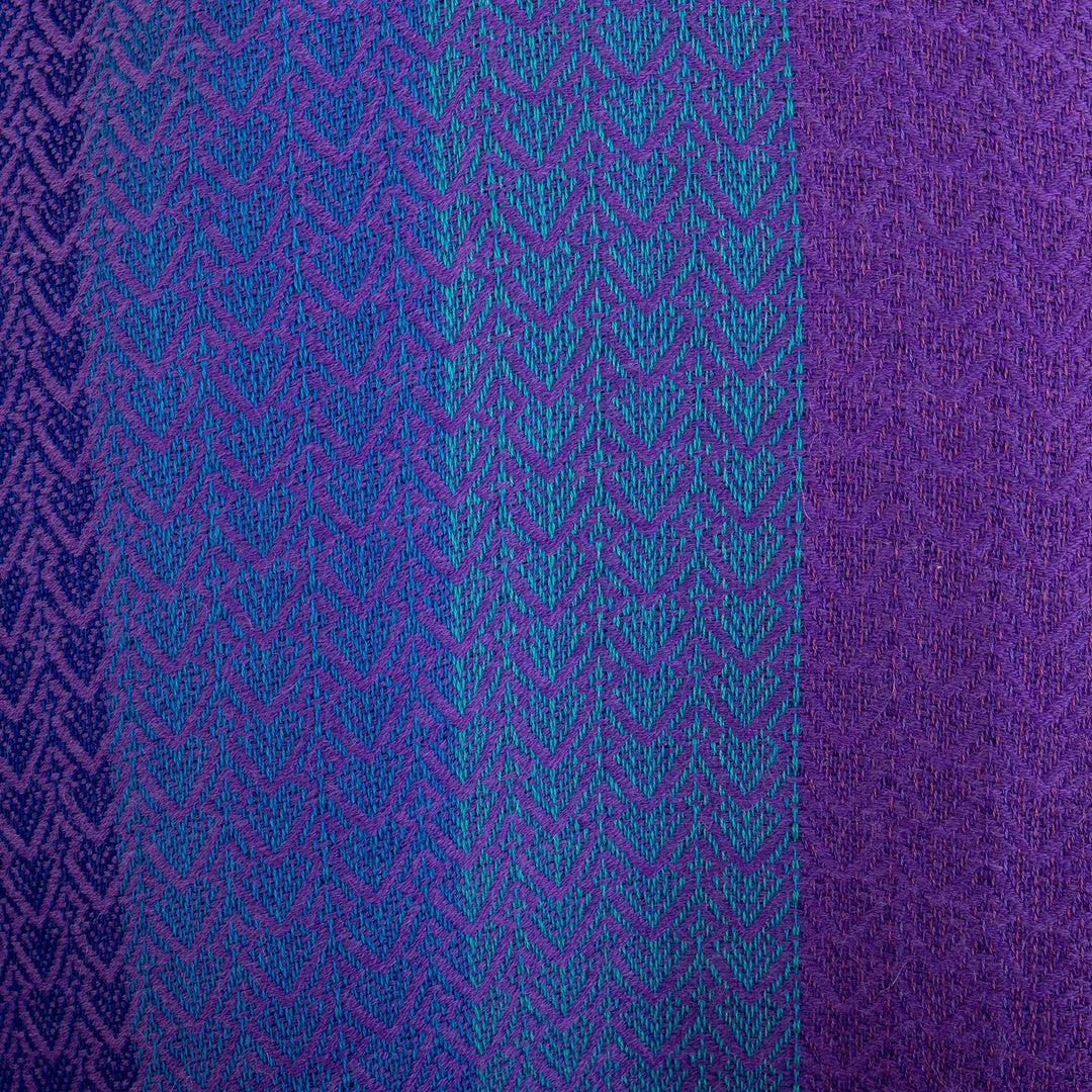 Unisex Baby Alpaca Blend Striped Scarf Hand-woven in Peru - Twilight in the Andes