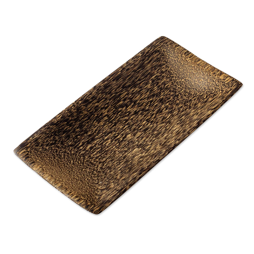 Hand-Carved Chambira Wood Platter from Peru - Mystical Delicacies