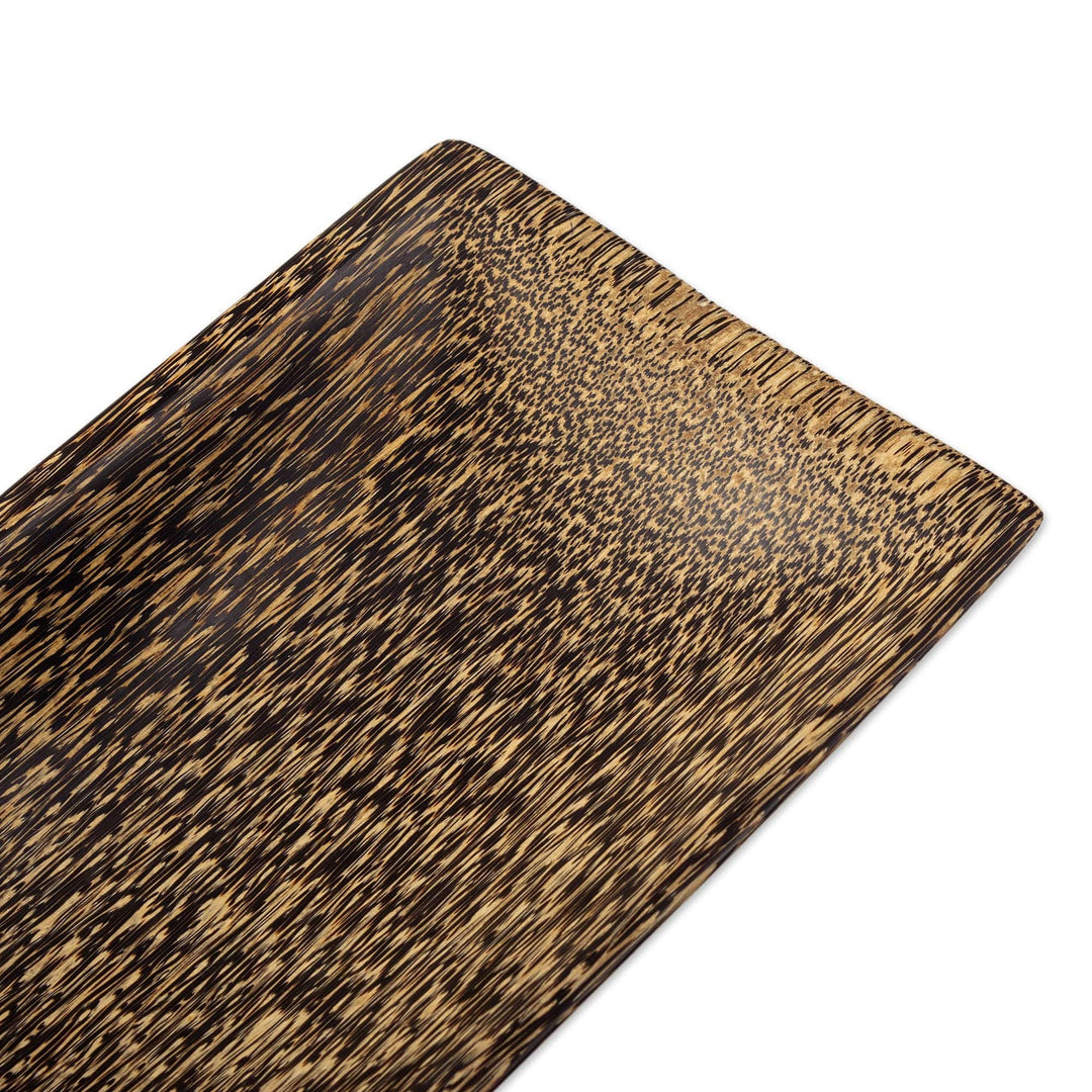 Hand-Carved Chambira Wood Platter from Peru - Mystical Delicacies