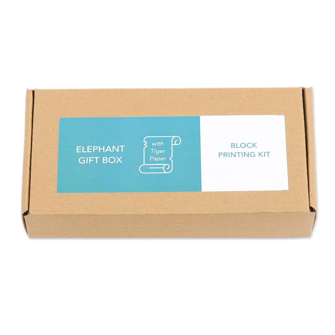 Eco-Friendly Elephant Block Printing Kit Handmade in - Adorable Elephant