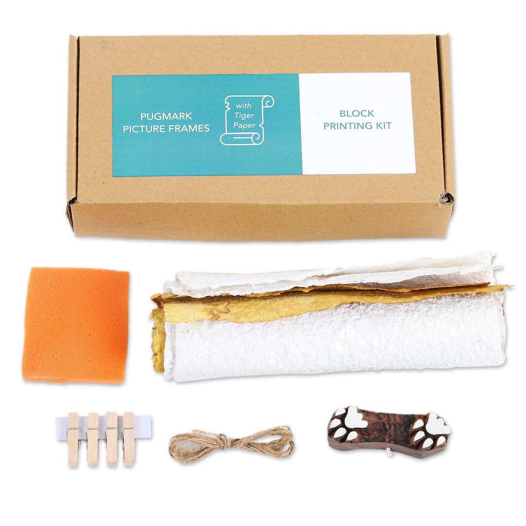 Eco-Friendly Pugmark Block Printing Kit Handmade in India, - Little Paws