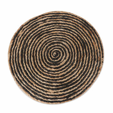 Handcrafted Jute Placemats with Spiral Pattern (Set of 6) - Mysterious Twist