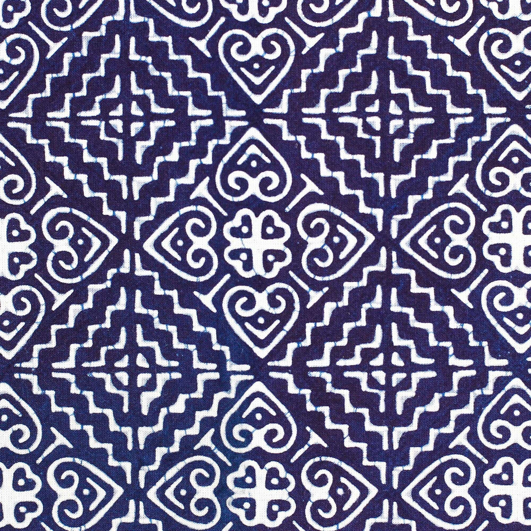 Handcrafted Cotton Tablecloth with Batik Flowers - Floral Ceremony