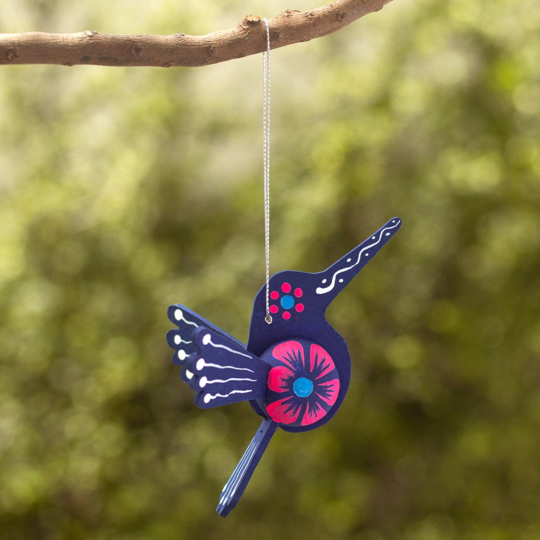 Blue Hummingbird Wind Chime