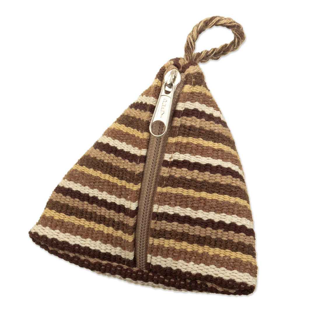Small Triangular Zipper Pouch/Coin Purse - Northern Horizon