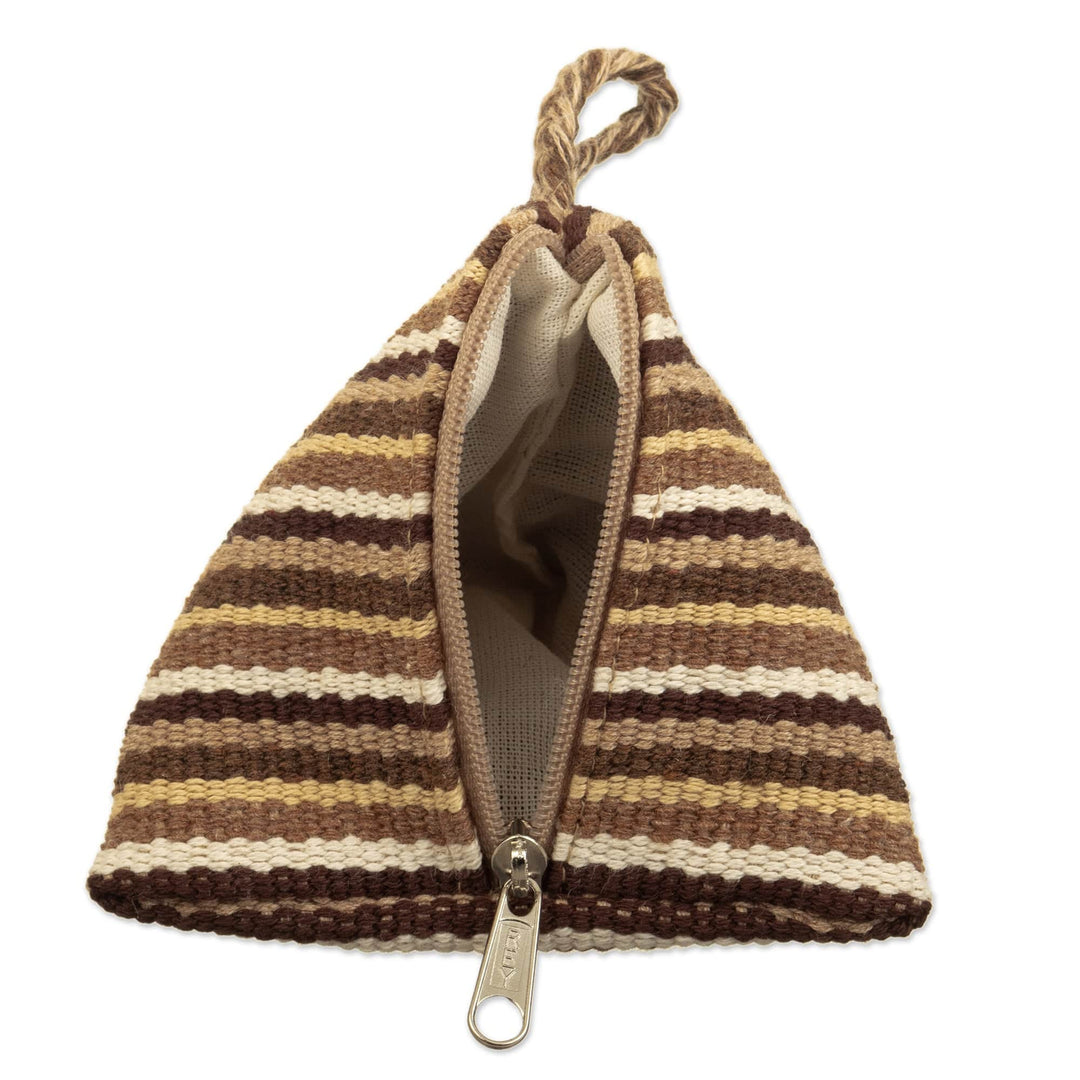 Small Triangular Zipper Pouch/Coin Purse - Northern Horizon
