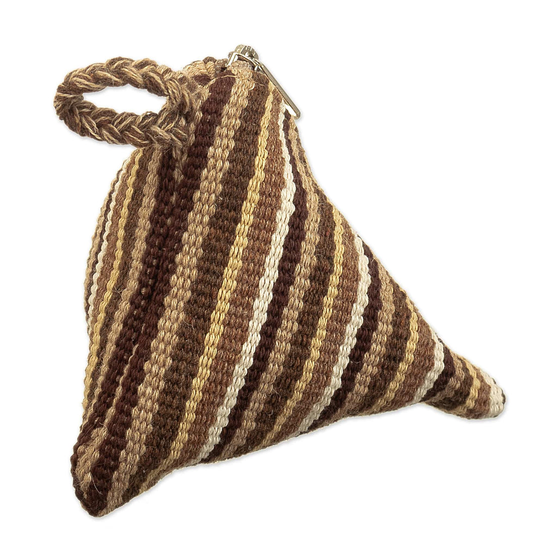 Small Triangular Zipper Pouch/Coin Purse - Northern Horizon