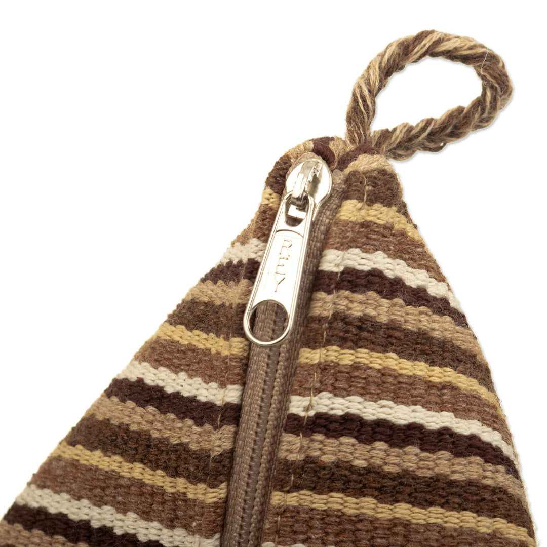 Small Triangular Zipper Pouch/Coin Purse - Northern Horizon