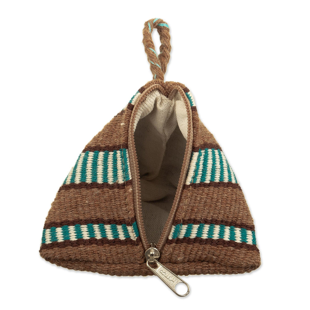 Small Triangular Zipper Pouch/Coin Purse - Desert Rain