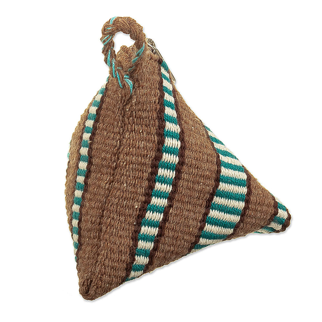Small Triangular Zipper Pouch/Coin Purse - Desert Rain
