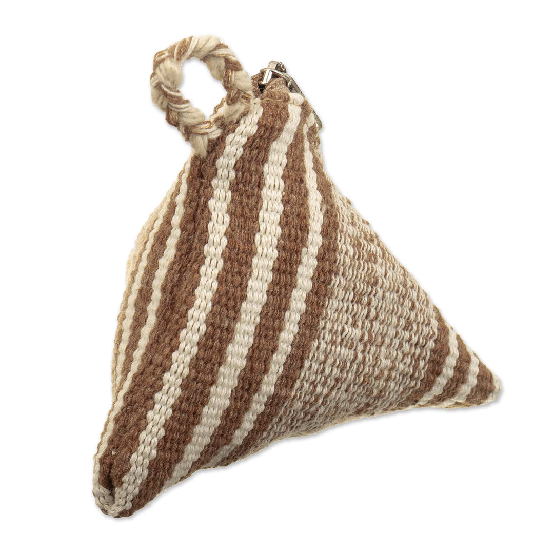 Small Triangular Zipper Pouch/Coin Purse - Desert Mystery
