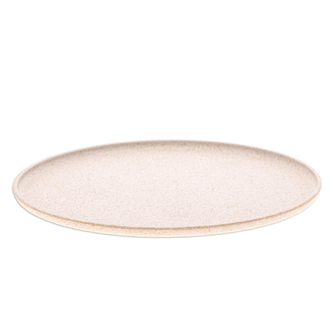 Oval Ivory Bio-Composite Tray Made from Rice Husks - Refined Ivory