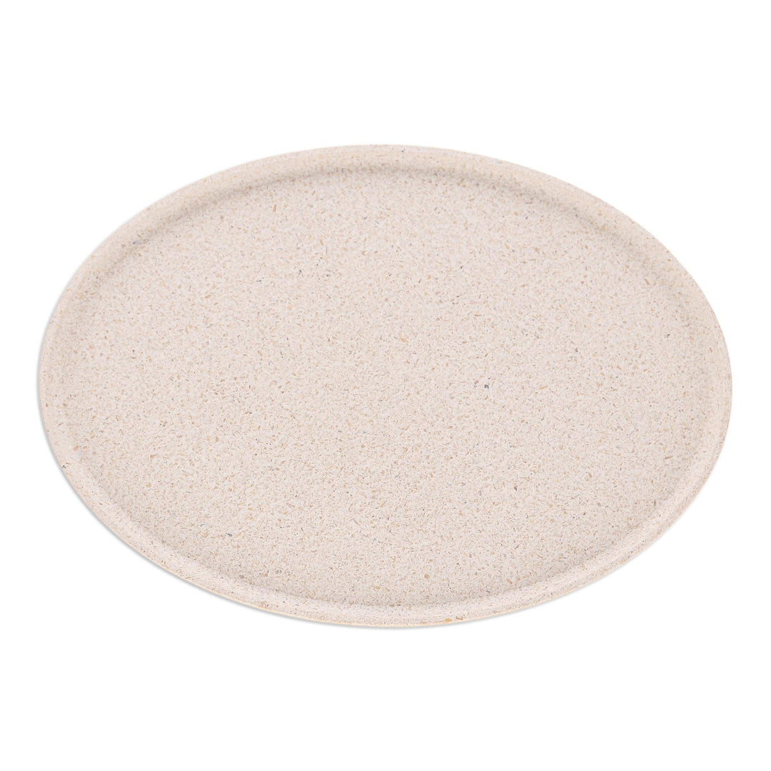 Oval Ivory Bio-Composite Tray Made from Rice Husks - Refined Ivory