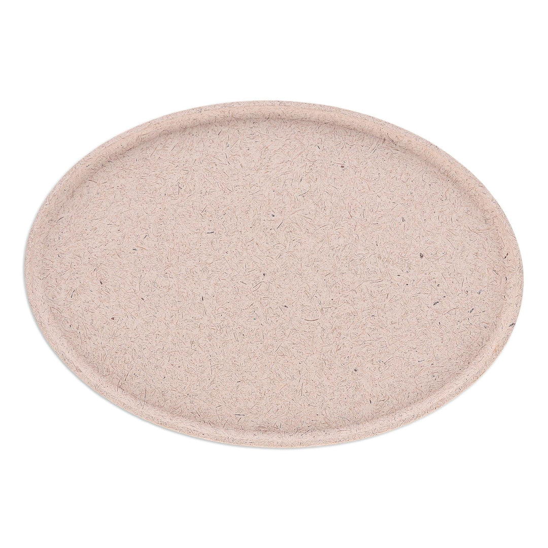 Oval Bio-Composite Tray Made from Rice Husks in Thailand - Refined Oval