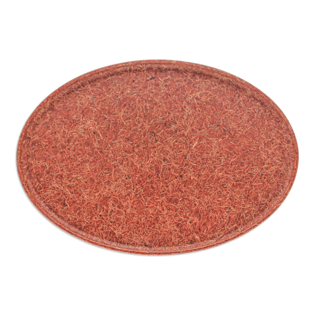 Oval Orange Bio-Composite Tray Made from Rice Husks - Refined Orange