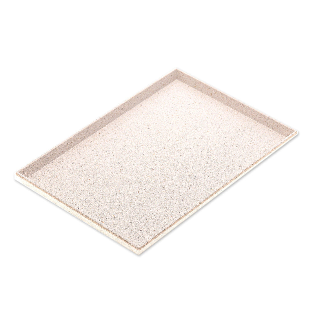 Ivory Recycled Rice Husk Bio-Composite Tray from Thailand - Ivory Environment