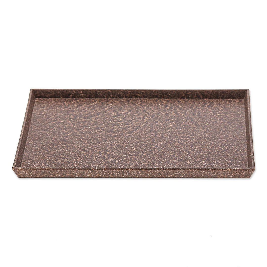 Brown Recycled Rice Husk Bio-Composite Tray from Thailand - Brown Environment