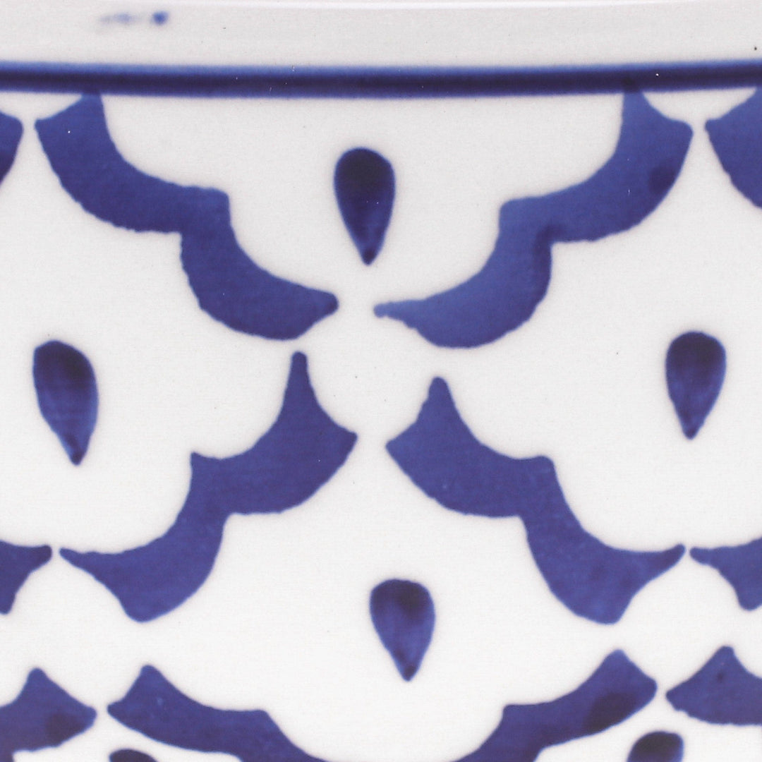 Blue Pineapple Ceramic Cup and Saucer Set - Pineapple Look