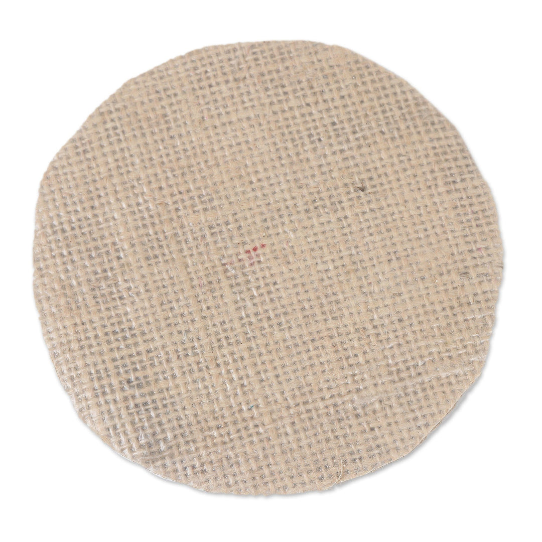 Set of 6 Handcrafted Eco-Friendly Jute Coasters - One Nature