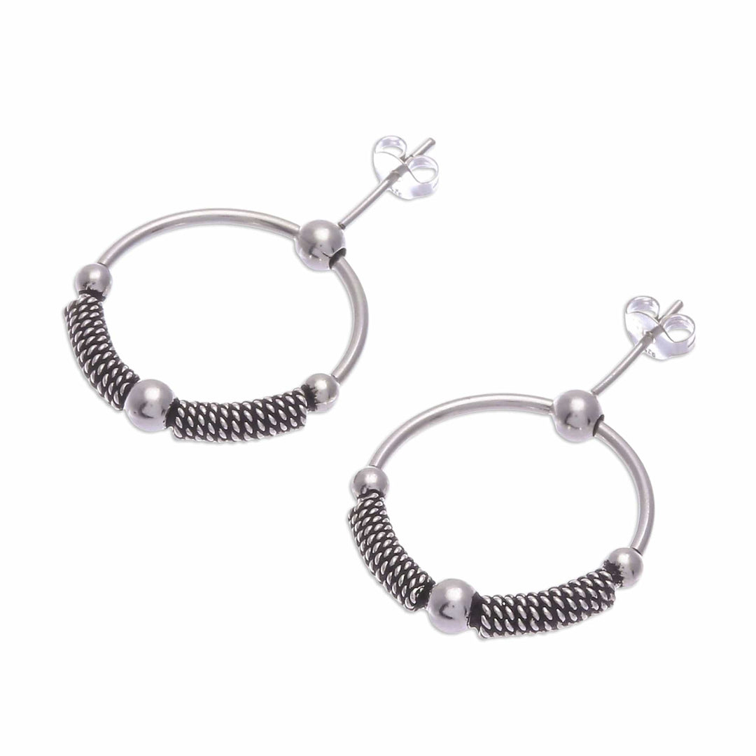 Modern Sterling Silver Dangle Earrings Crafted in Thailand - Trendy Halo