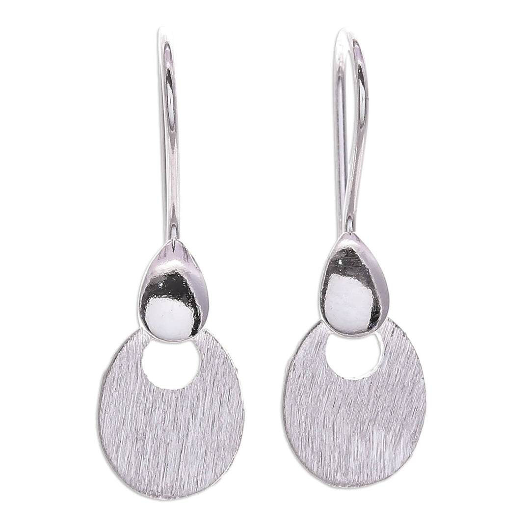 Sterling Silver Modern Dangle Earrings Crafted in Thailand - Nouvelle Glamour
