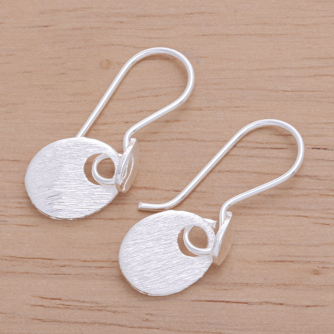 Sterling Silver Modern Dangle Earrings Crafted in Thailand - Nouvelle Glamour