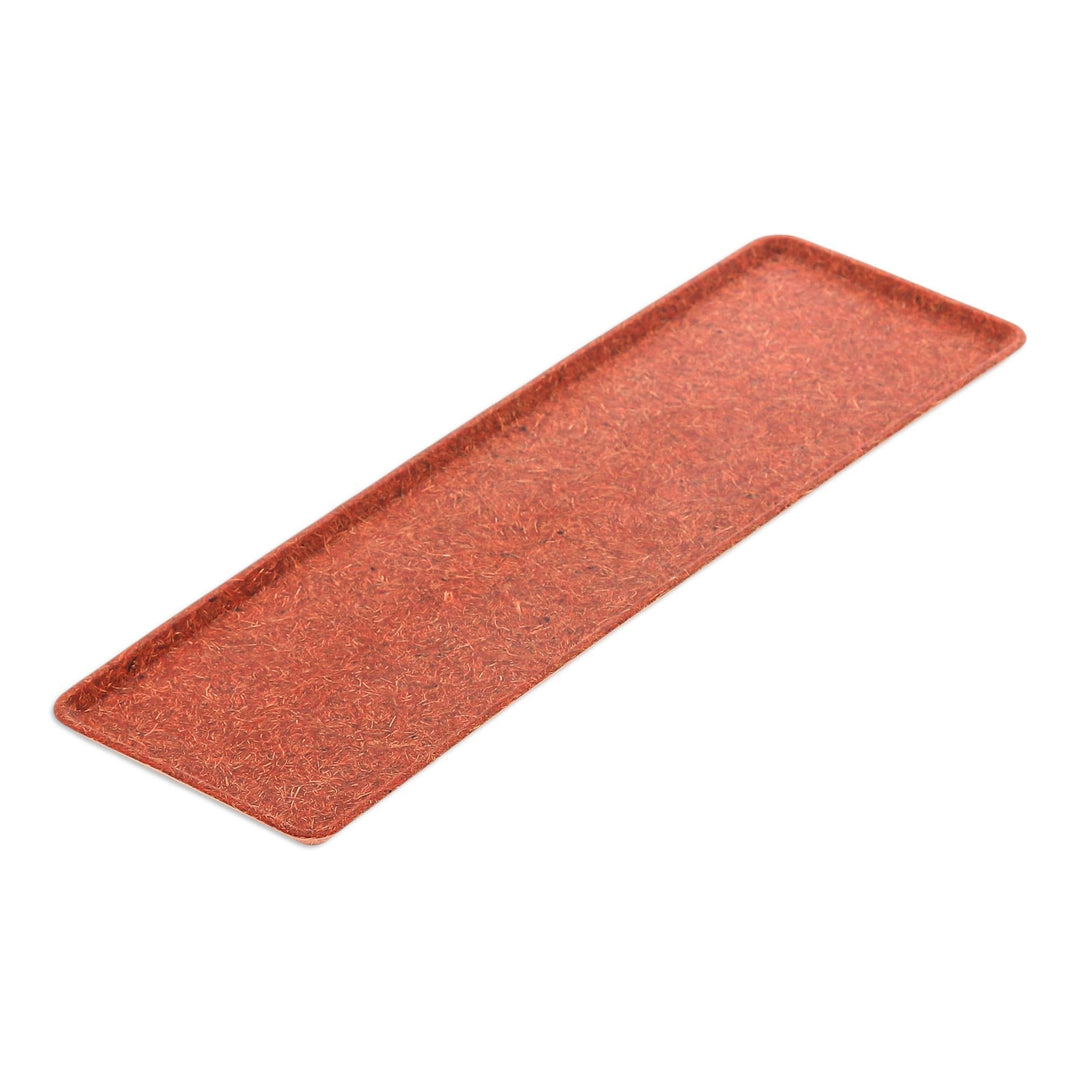 Rectangle Orange Bio-Composite Tray Made from Rice Husks - Orange Invention
