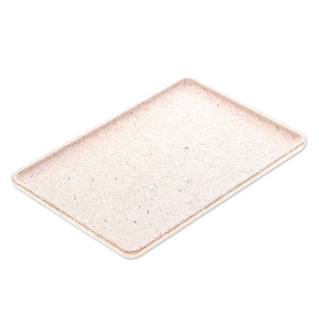 Geometric Recycled Coconut Fiber Bio-Composite Tray - Geometric Sides