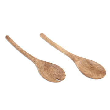 Handcrafted Mango Wood Salad Spoons (Set of 2) - Forest Flavors