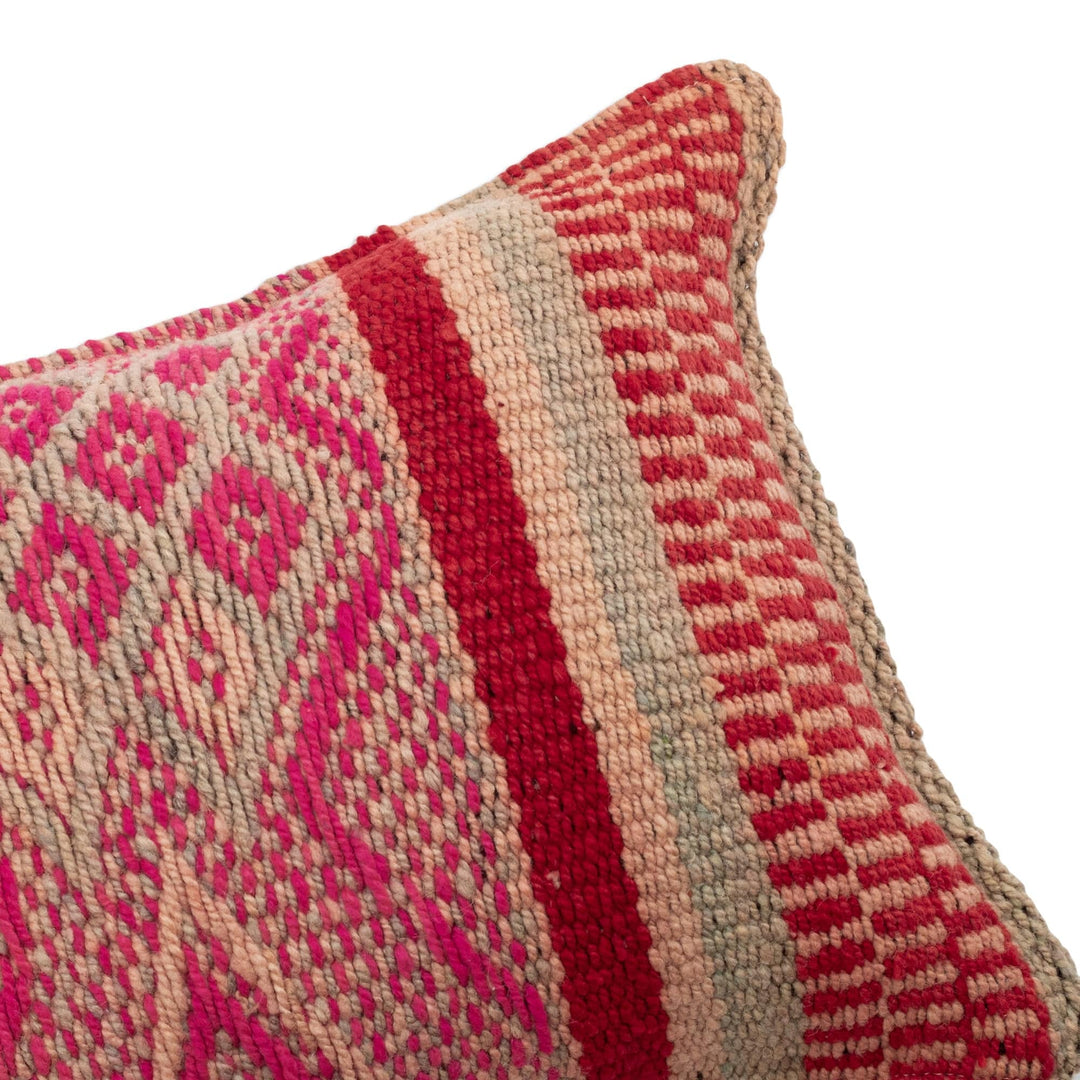 Multicolor Andean Patterned Wool Cushion Cover from Peru - Warm Mountains