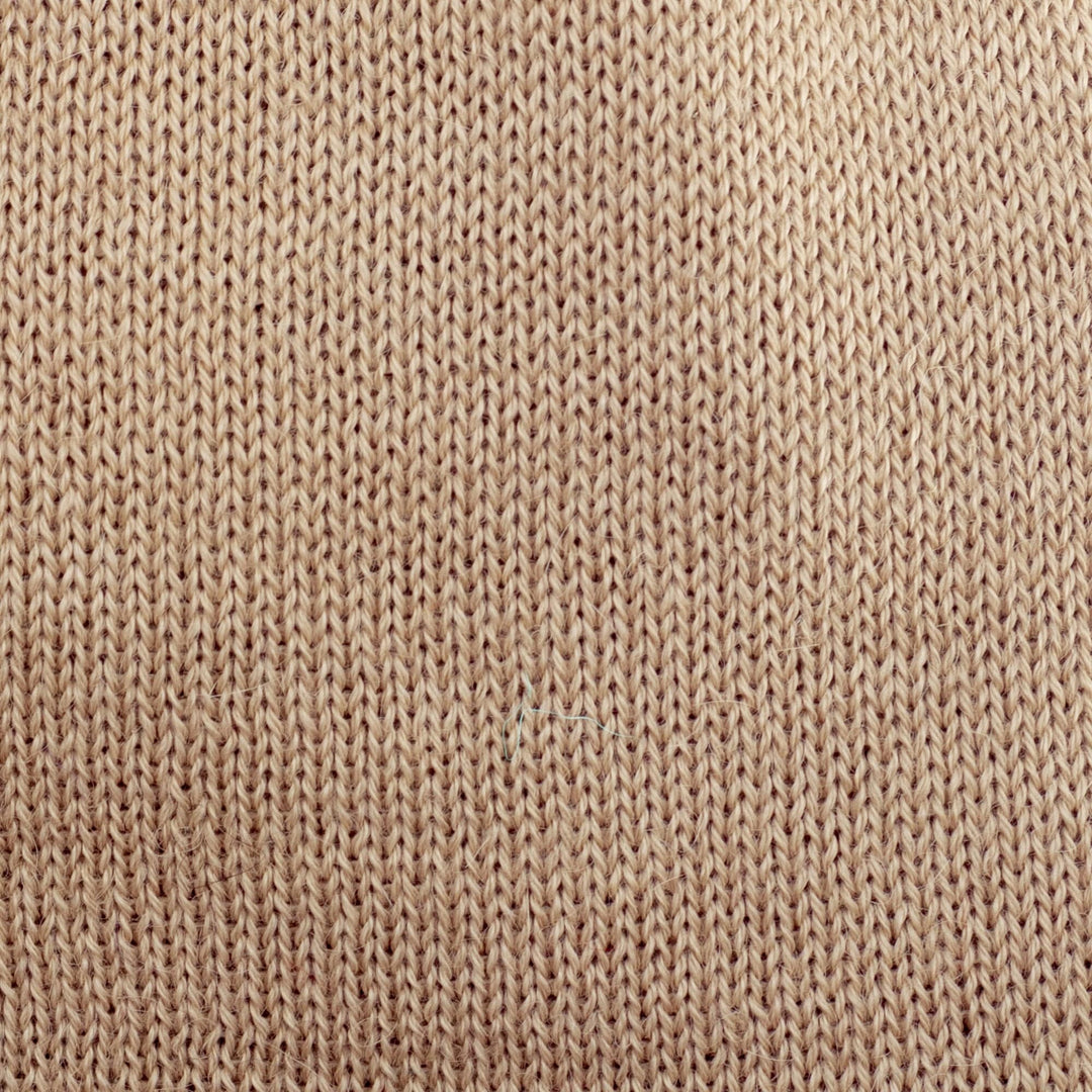 Knit Reversible Baby Alpaca Hat in Brown and Beige Hues - Mushroom Trends