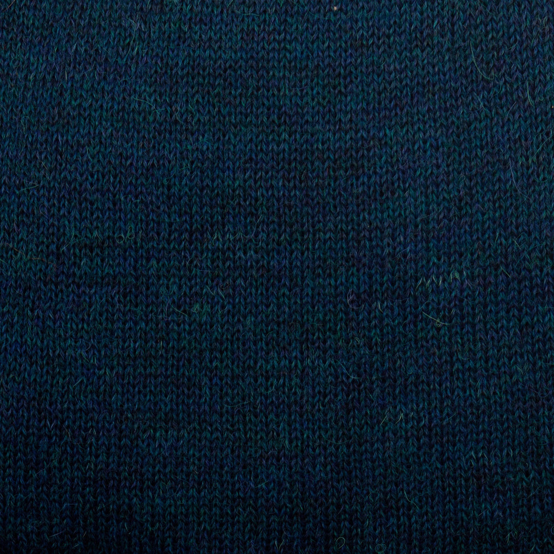 Knit Reversible Baby Alpaca Hat in Indigo and Peacock Hues - Peacock Trends