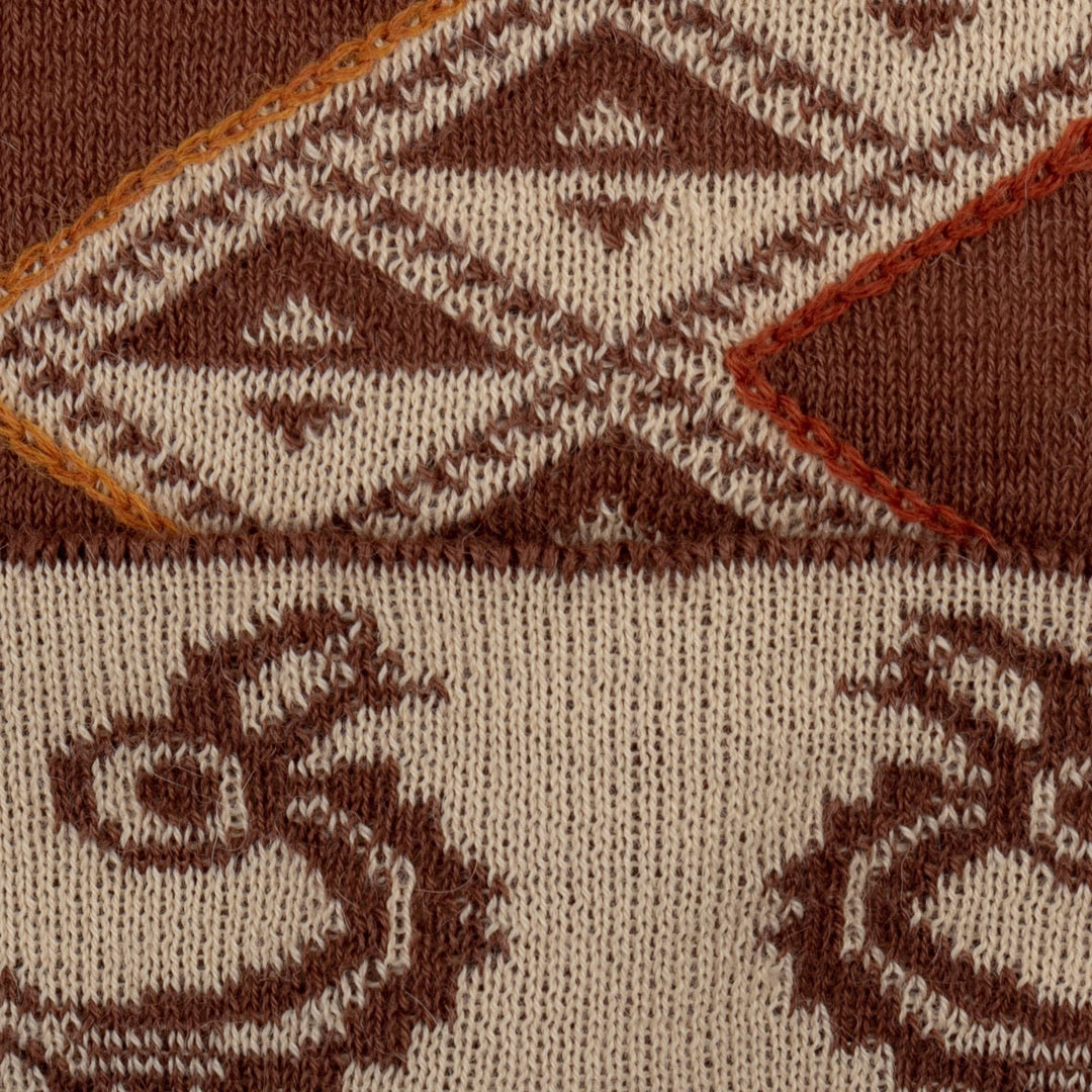 Traditional Inca Warm-Toned Alpaca Blend Hat from Peru - Warm Origins