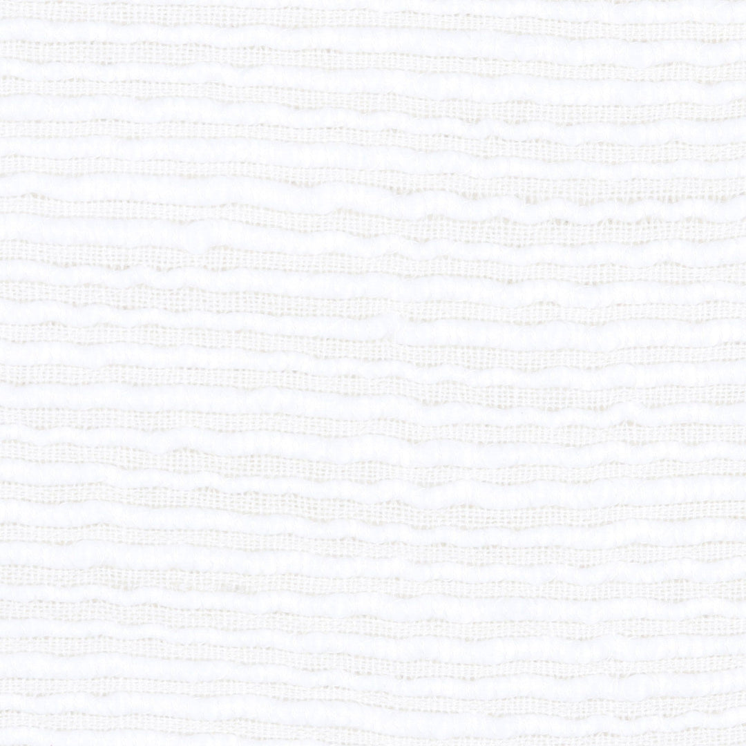 Ivory Acrylic Thread Throw Blanket with Striped Pattern - Ivory Caress