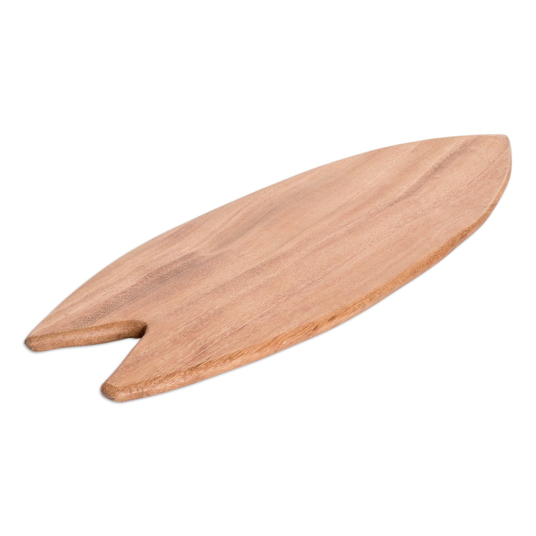 Handcrafted Geometric Conacaste Wood Cheese Board - Delicious Coasts