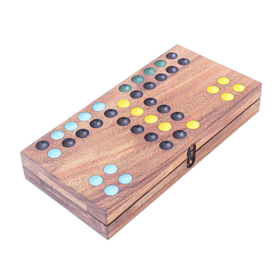 Handcrafted Thai Raintree Wood Traditional Game Gift Set - Thailand Challenges