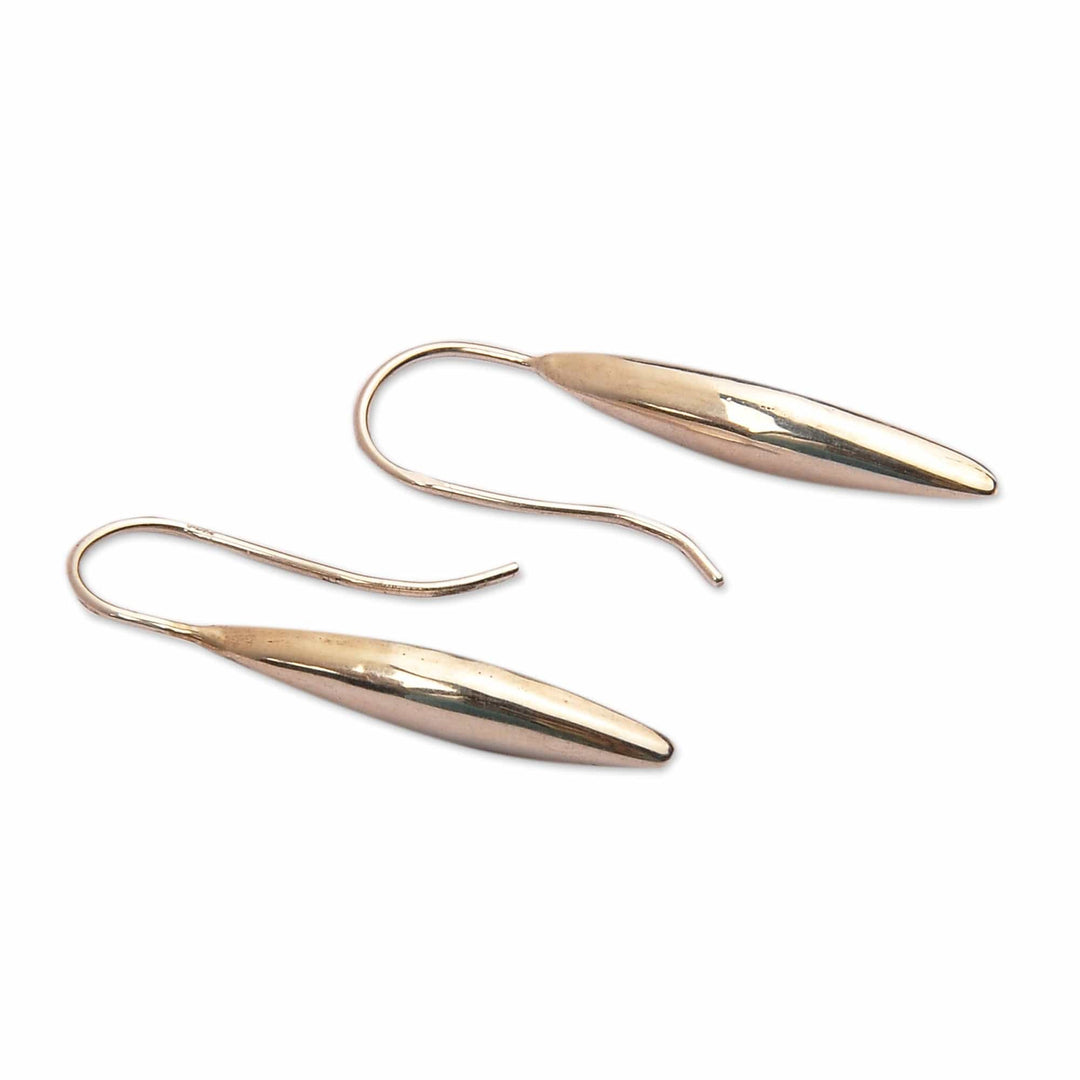 Polished Tulip-Inspired Sterling Silver Drop Earrings - Tulip Ideas