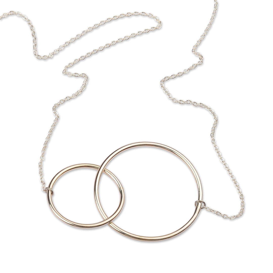Polished Geometric Modern Sterling Silver Pendant Necklace - Eclipse in Yerevan