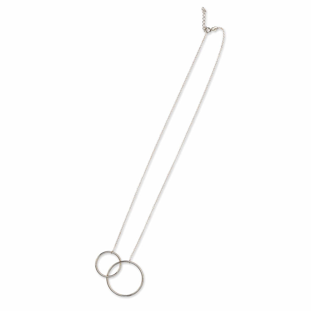 Polished Geometric Modern Sterling Silver Pendant Necklace - Eclipse in Yerevan