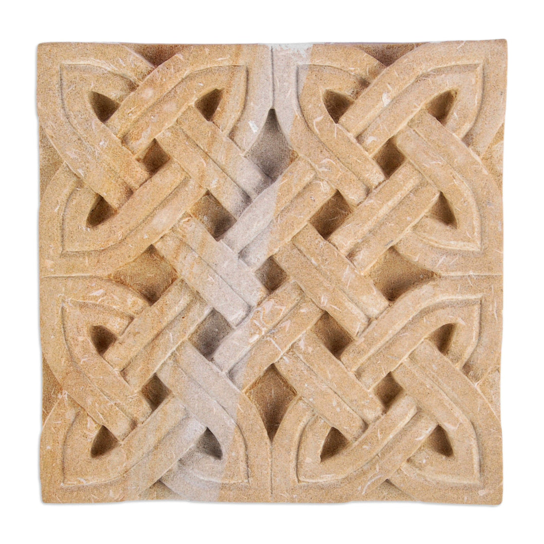 Hand-Carved Felsite Stone Armenian Knot Decorative Accent - Armenian Knot