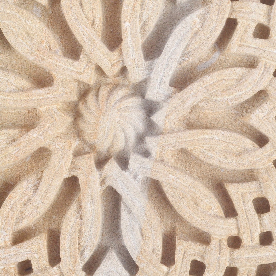 Felsite Stone Carving Accent Rosette from Armenia - Infinity Rosette