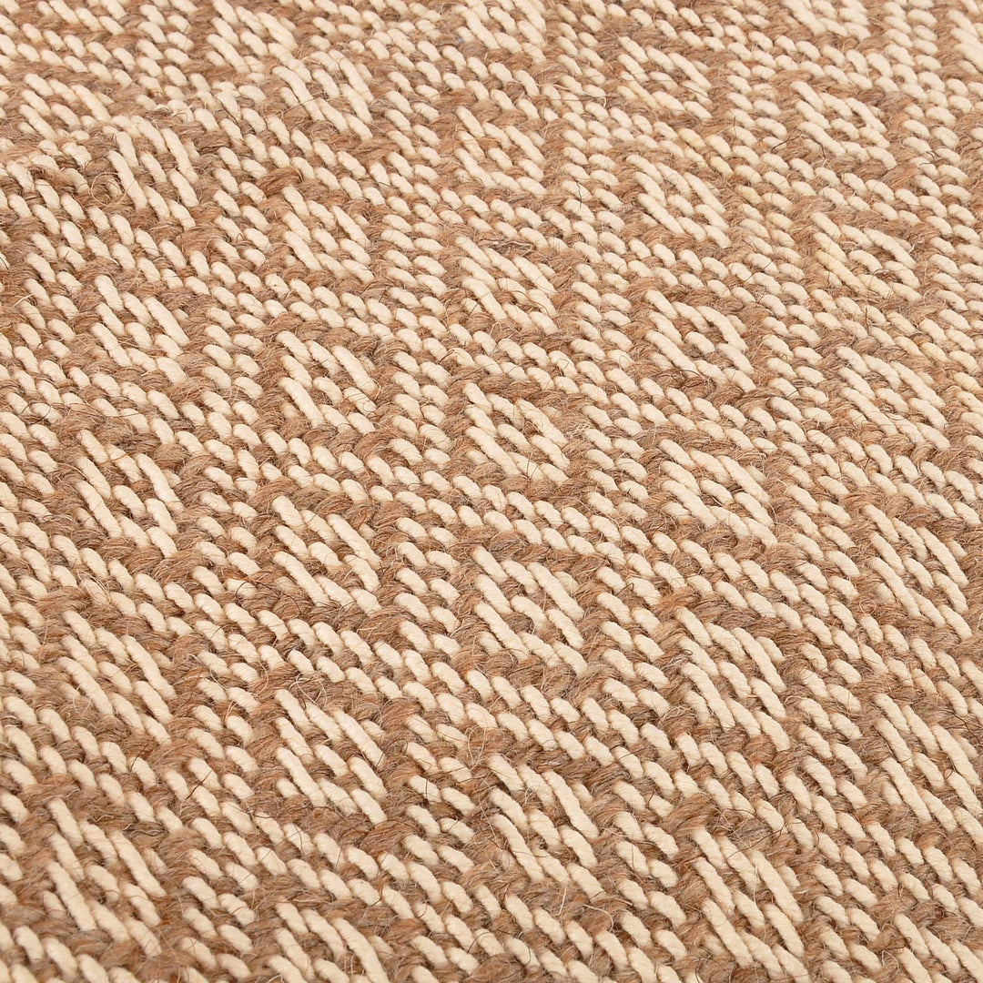 Beige and White Wool Tote Bag Hand-Woven in Armenia - Always Stylish