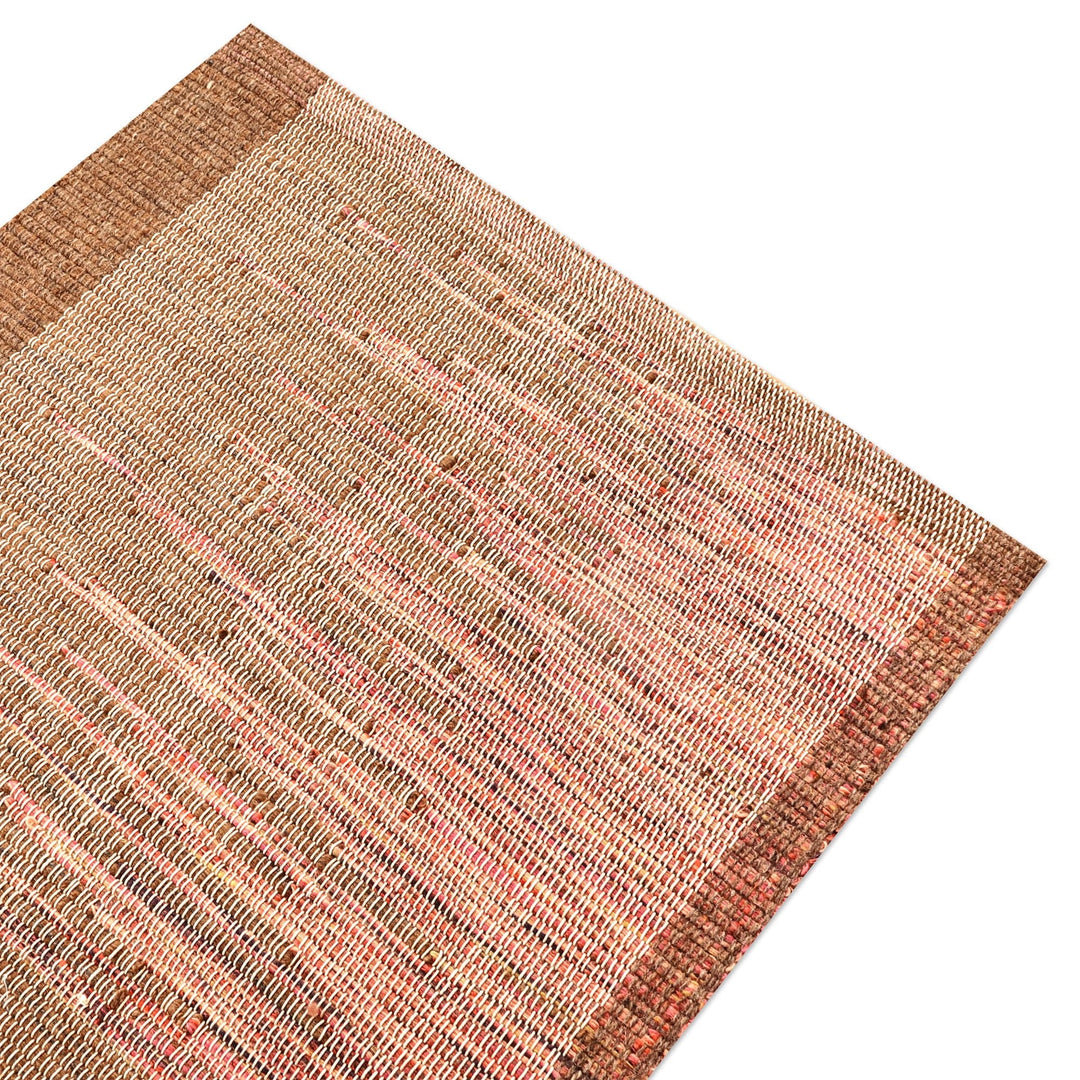 Handwoven Warm-Toned Wool Blend Area Rug (2.5x5) - Armenian Dawn