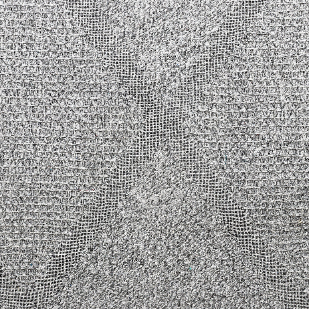 Diamond-Patterned Cotton Throw in a Solid Grey Hue - Grey Desire