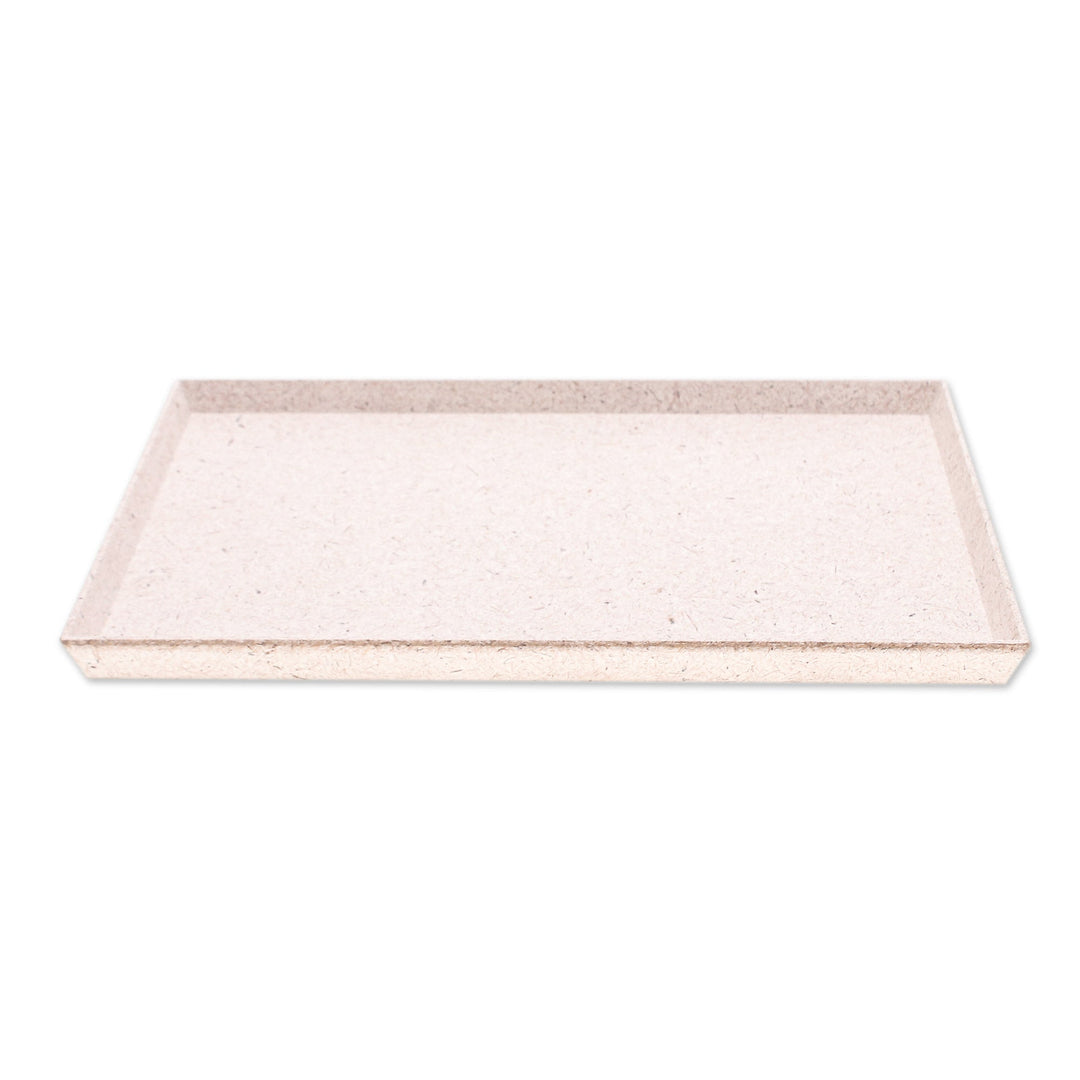 Rectangular Ivory Recycled Coconut Fiber Bio-Composite Tray - Ivory Sides